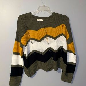 New Green chevron Sweater